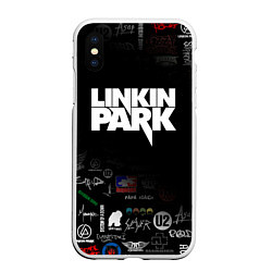 Чехол iPhone XS Max матовый LINKIN PARK, цвет: 3D-белый