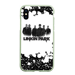 Чехол iPhone XS Max матовый LINKIN PARKспина, цвет: 3D-салатовый