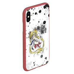 Чехол iPhone XS Max матовый Sailor Moon We can do it!, цвет: 3D-красный — фото 2