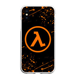 Чехол iPhone XS Max матовый HALF-LIFE, цвет: 3D-белый