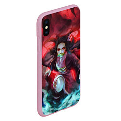 Чехол iPhone XS Max матовый KIMETSU NO YAIBA, цвет: 3D-розовый — фото 2