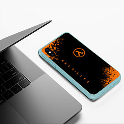 Чехол iPhone XS Max матовый HALF-LIFE, цвет: 3D-мятный — фото 2