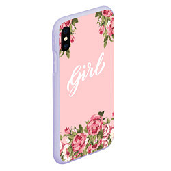 Чехол iPhone XS Max матовый Girl, цвет: 3D-светло-сиреневый — фото 2