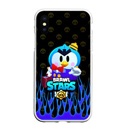 Чехол iPhone XS Max матовый Brawl stars MRP, цвет: 3D-белый