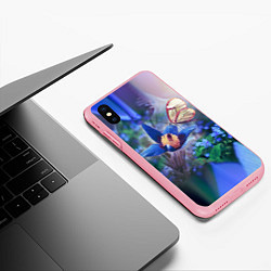 Чехол iPhone XS Max матовый Бабочка, цвет: 3D-баблгам — фото 2