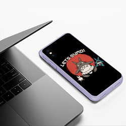 Чехол iPhone XS Max матовый TOTORO, цвет: 3D-светло-сиреневый — фото 2