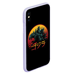 Чехол iPhone XS Max матовый GODZILLA, цвет: 3D-светло-сиреневый — фото 2