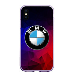 Чехол iPhone XS Max матовый BMW NEON, цвет: 3D-светло-сиреневый