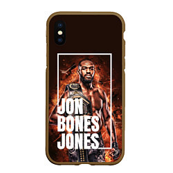 Чехол iPhone XS Max матовый Jon Jones, цвет: 3D-коричневый
