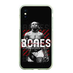 Чехол iPhone XS Max матовый Bones Jones, цвет: 3D-салатовый