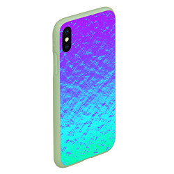 Чехол iPhone XS Max матовый ПЕРЛАМУТР, цвет: 3D-салатовый — фото 2