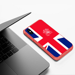Чехол iPhone XS Max матовый Queen, цвет: 3D-красный — фото 2