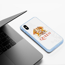 Чехол iPhone XS Max матовый Queen, цвет: 3D-голубой — фото 2