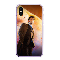 Чехол iPhone XS Max матовый DOCTOR WHO, цвет: 3D-светло-сиреневый