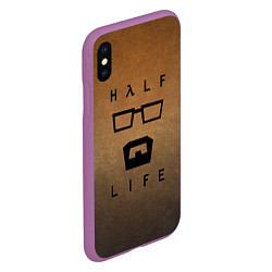 Чехол iPhone XS Max матовый HALF-LIFE, цвет: 3D-фиолетовый — фото 2