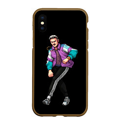 Чехол iPhone XS Max матовый ИЛЬИЧ, цвет: 3D-коричневый