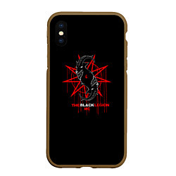 Чехол iPhone XS Max матовый Slipknot, цвет: 3D-коричневый