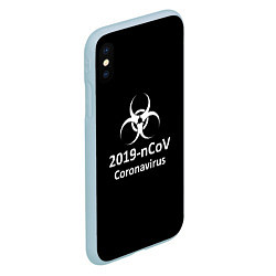 Чехол iPhone XS Max матовый NCoV-2019: Coronavirus, цвет: 3D-голубой — фото 2