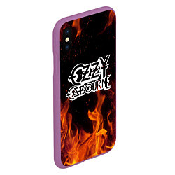 Чехол iPhone XS Max матовый Ozzy Osbourne, цвет: 3D-фиолетовый — фото 2