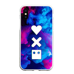 Чехол iPhone XS Max матовый LOVE DEATH ROBOTS LDR, цвет: 3D-белый