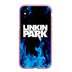 Чехол iPhone XS Max матовый LINKIN PARK, цвет: 3D-розовый