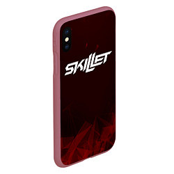 Чехол iPhone XS Max матовый Skillet, цвет: 3D-малиновый — фото 2