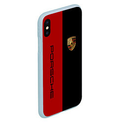 Чехол iPhone XS Max матовый PORSCHE, цвет: 3D-голубой — фото 2