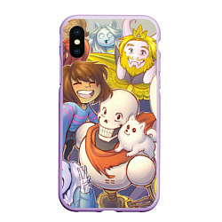 Чехол iPhone XS Max матовый UNDERTALE, цвет: 3D-сиреневый