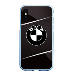 Чехол iPhone XS Max матовый BMW, цвет: 3D-голубой