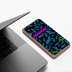 Чехол iPhone XS Max матовый Paramore RIOT!, цвет: 3D-коричневый — фото 2