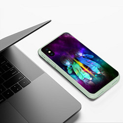 Чехол iPhone XS Max матовый UNDERTALE, цвет: 3D-салатовый — фото 2