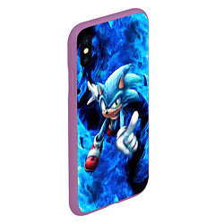Чехол iPhone XS Max матовый Blue Sonic, цвет: 3D-фиолетовый — фото 2