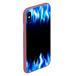 Чехол iPhone XS Max матовый Синий Огонь, цвет: 3D-малиновый — фото 2