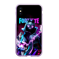 Чехол iPhone XS Max матовый FORTNITE, цвет: 3D-сиреневый