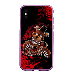 Чехол iPhone XS Max матовый FIVE NIGHTS AT FREDDY'S, цвет: 3D-фиолетовый