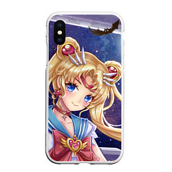 Чехол iPhone XS Max матовый SAILOR MOON, цвет: 3D-белый