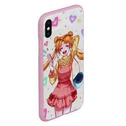 Чехол iPhone XS Max матовый SAILOR MOON, цвет: 3D-розовый — фото 2