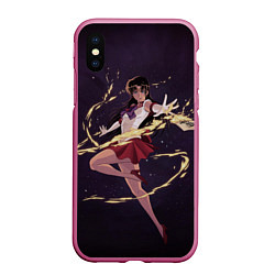 Чехол iPhone XS Max матовый SAILOR MARS, цвет: 3D-малиновый