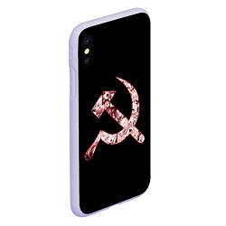 Чехол iPhone XS Max матовый Anime USSR, цвет: 3D-светло-сиреневый — фото 2