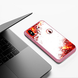 Чехол iPhone XS Max матовый Thousand Foot Krutch, цвет: 3D-малиновый — фото 2