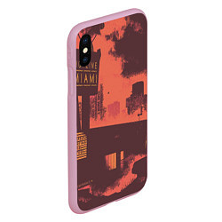 Чехол iPhone XS Max матовый Hotline miami, цвет: 3D-розовый — фото 2