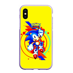 Чехол iPhone XS Max матовый SONIC, цвет: 3D-светло-сиреневый