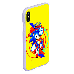 Чехол iPhone XS Max матовый SONIC, цвет: 3D-светло-сиреневый — фото 2