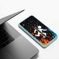 Чехол iPhone XS Max матовый PORTAL 2, цвет: 3D-мятный — фото 2