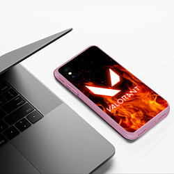 Чехол iPhone XS Max матовый VALORANT, цвет: 3D-розовый — фото 2