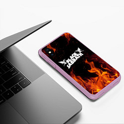 Чехол iPhone XS Max матовый Black Sabbath, цвет: 3D-сиреневый — фото 2