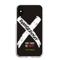 Чехол iPhone XS Max матовый Off-White: Dangerous, цвет: 3D-белый