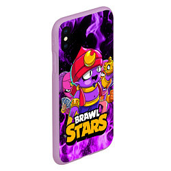 Чехол iPhone XS Max матовый BRAWL STARS GENE, цвет: 3D-сиреневый — фото 2