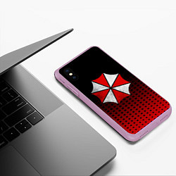 Чехол iPhone XS Max матовый Umbrella, цвет: 3D-сиреневый — фото 2