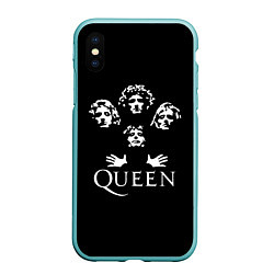 Чехол iPhone XS Max матовый QUEEN НА СПИНЕ, цвет: 3D-мятный